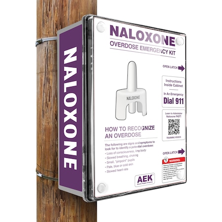 Outdoor Naloxone Cabinet Pole Mounting Kit  Large Up To 18